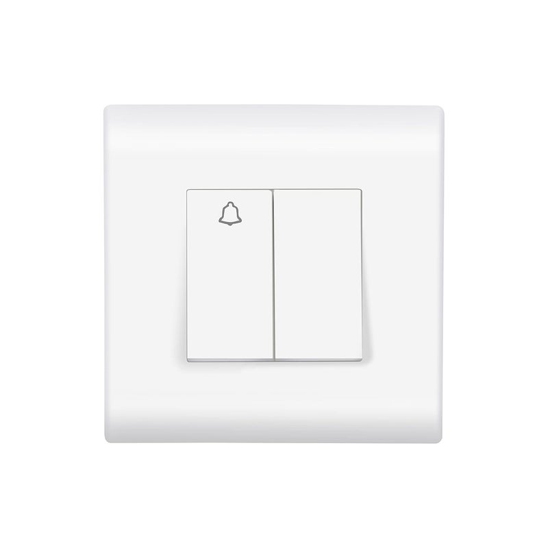 Wipro Northwest Nowa Switch Combo of 2M Plate 1M Bell Push 1 6A Switch White Kit 3 - Image 1