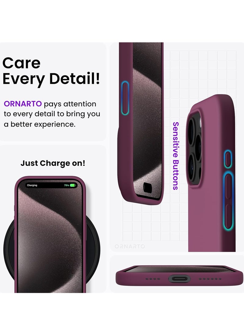 Generic - Compatible with iPhone 11 Pro Max Case 6.5 Inch Slim Liquid Silicone 4 Layers Soft Gel Rubber Shockproof Protective Phone Case with Anti Scratch Microfiber Lining (Wine Red) - Image 1