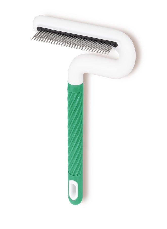 TailGurus Pet Flea Comb for Dogs & Cats - Grooming Tool with Long & Short Steel Teeth, Safely Removes Tangles and Knots, Gentle Detangling Brush for Pet Hair (TG2043)(Green) - Image 3