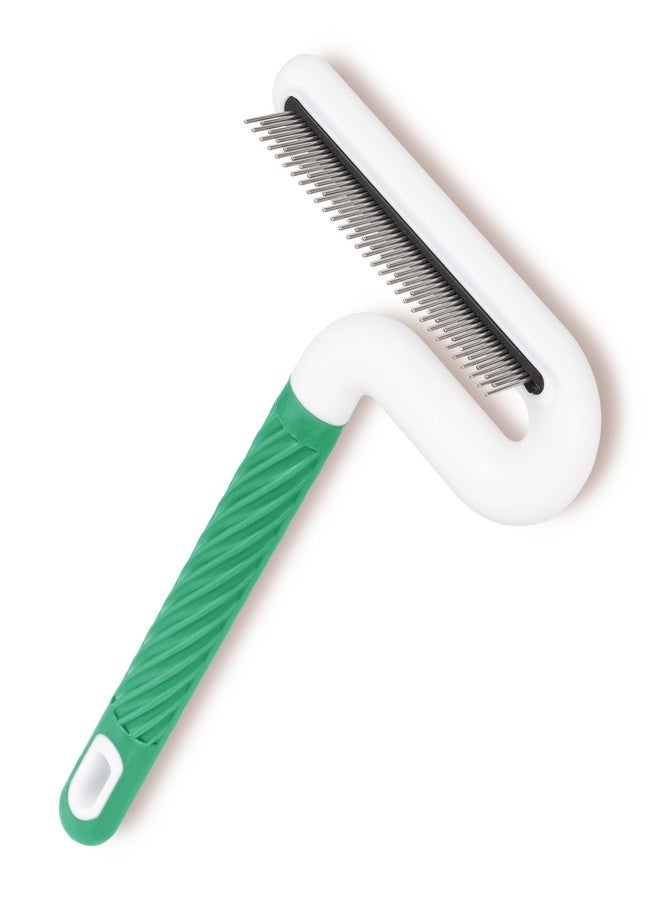 TailGurus Pet Flea Comb for Dogs & Cats - Grooming Tool with Long & Short Steel Teeth, Safely Removes Tangles and Knots, Gentle Detangling Brush for Pet Hair (TG2043)(Green) - Image 1