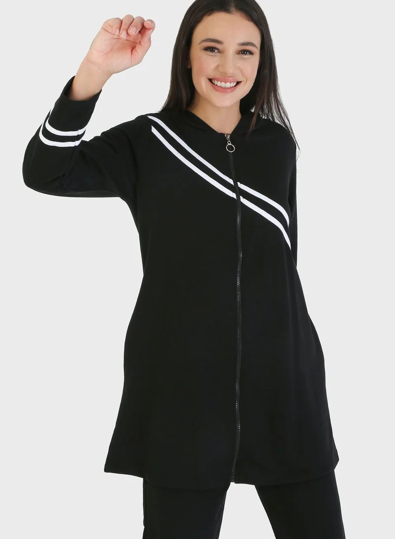 تافين من مودانيسا Stripe Detail Tunic & Pants Set