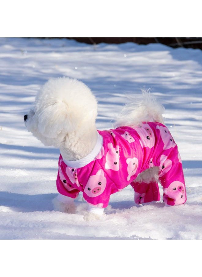 CuteBone - Dog Christmas Pajamas Puppy Onesies Small Dogs Soft Pjs Coat Cat Apparel Comfy Pet Clothes Outfit Doggie Bodysuit P46M - Image 1