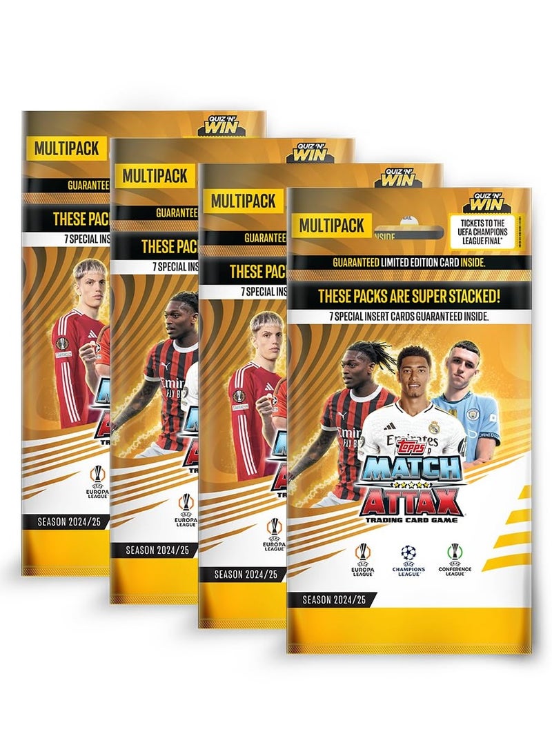 Topps - Topps UEFA Champions League Match Attax 24/25 Trading and Collectible Card Game (Multipack of 4) - Image 1