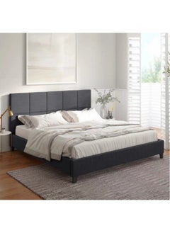 Bed and Mattress Home Deluxe Upholstered Queen Size ( 150 X 200 ) Black Color Bed 