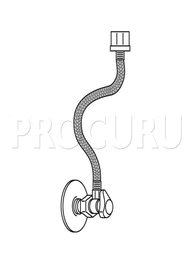 PROCURU 36-Inch x 3/8" Comp x 7/8" BC, Universal Flexible Toilet Connector, Braided Stainless Steel Water Supply Line (9ST36-1P) - Image 5
