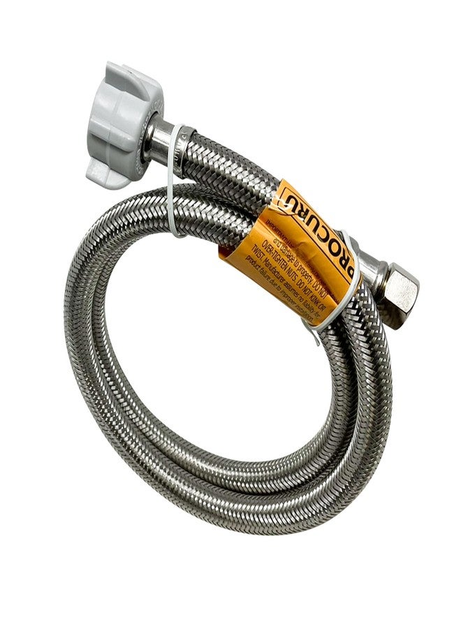 PROCURU 36-Inch x 3/8" Comp x 7/8" BC, Universal Flexible Toilet Connector, Braided Stainless Steel Water Supply Line (9ST36-1P) - Image 2