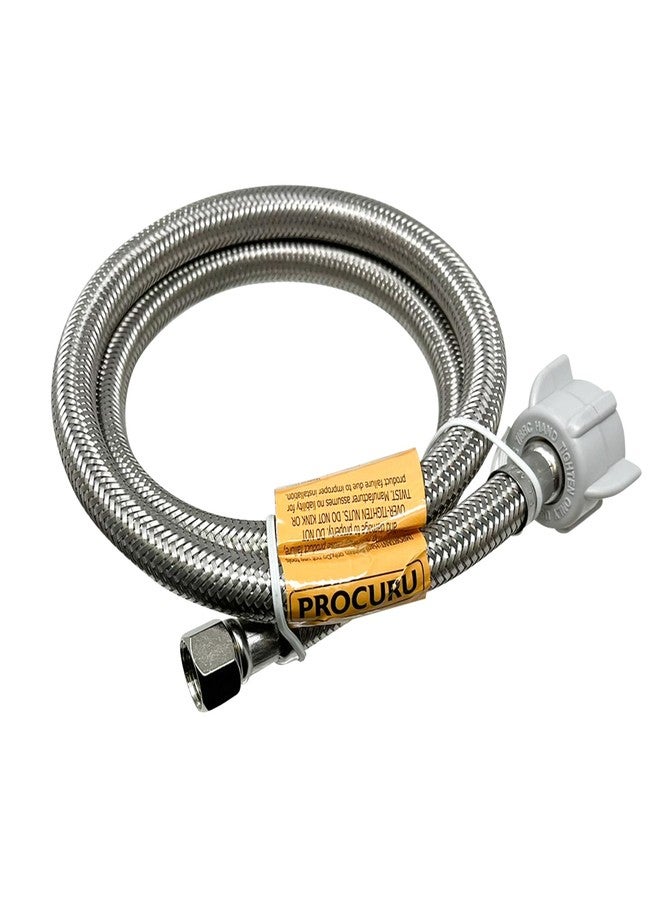 PROCURU 36-Inch x 3/8" Comp x 7/8" BC, Universal Flexible Toilet Connector, Braided Stainless Steel Water Supply Line (9ST36-1P) - Image 1