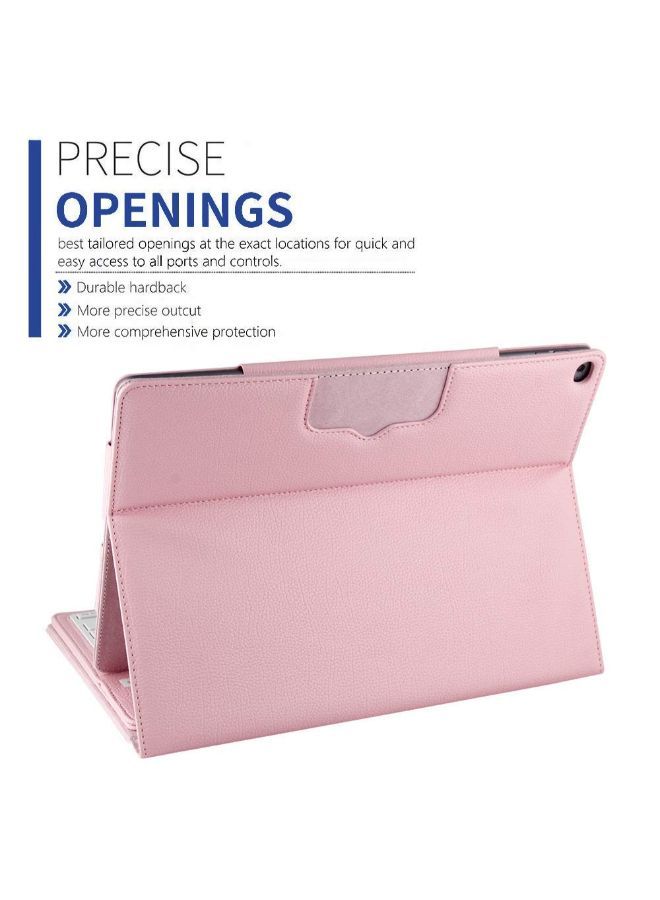 NIBEMINENT Protective Case Cover With Detachable Keyboard For Apple iPad Pro Pink - Image 4