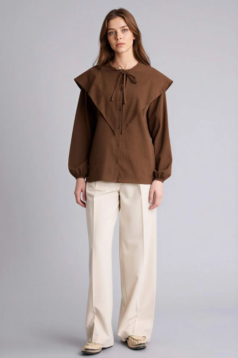 DeFacto 100% Cotton Regular Fit Long Sleeve Tunic