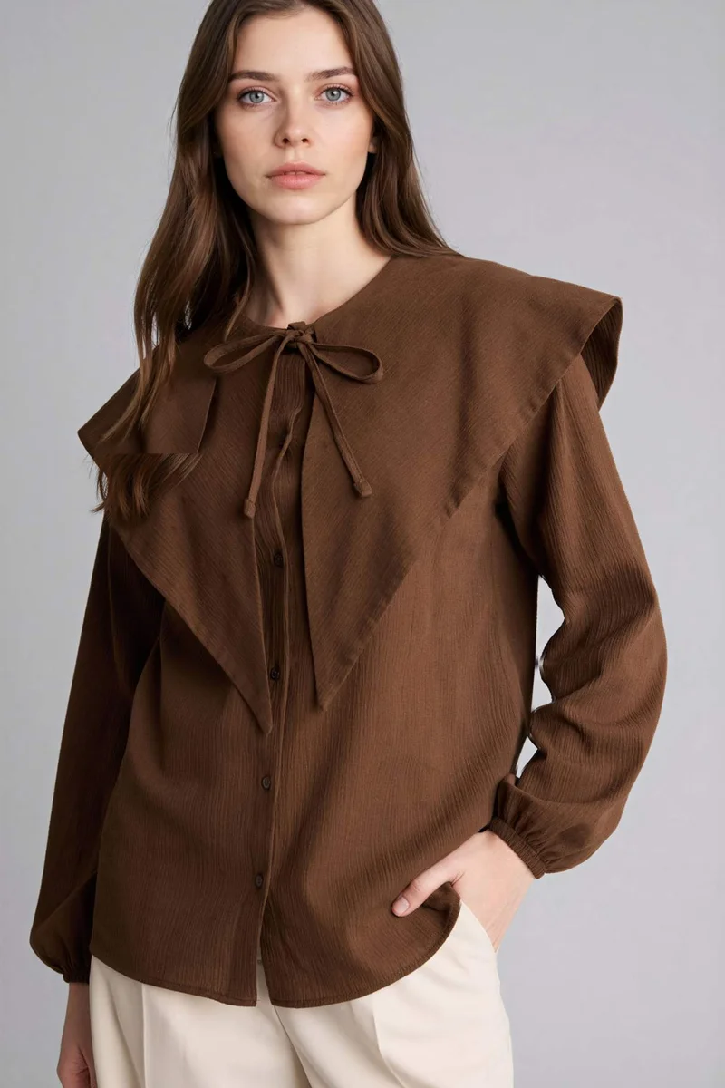 DeFacto 100% Cotton Regular Fit Long Sleeve Tunic
