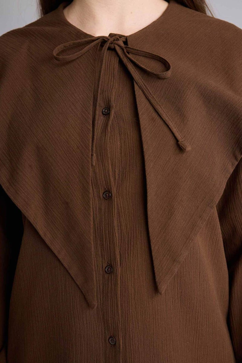 DeFacto 100% Cotton Regular Fit Long Sleeve Tunic - Image 3