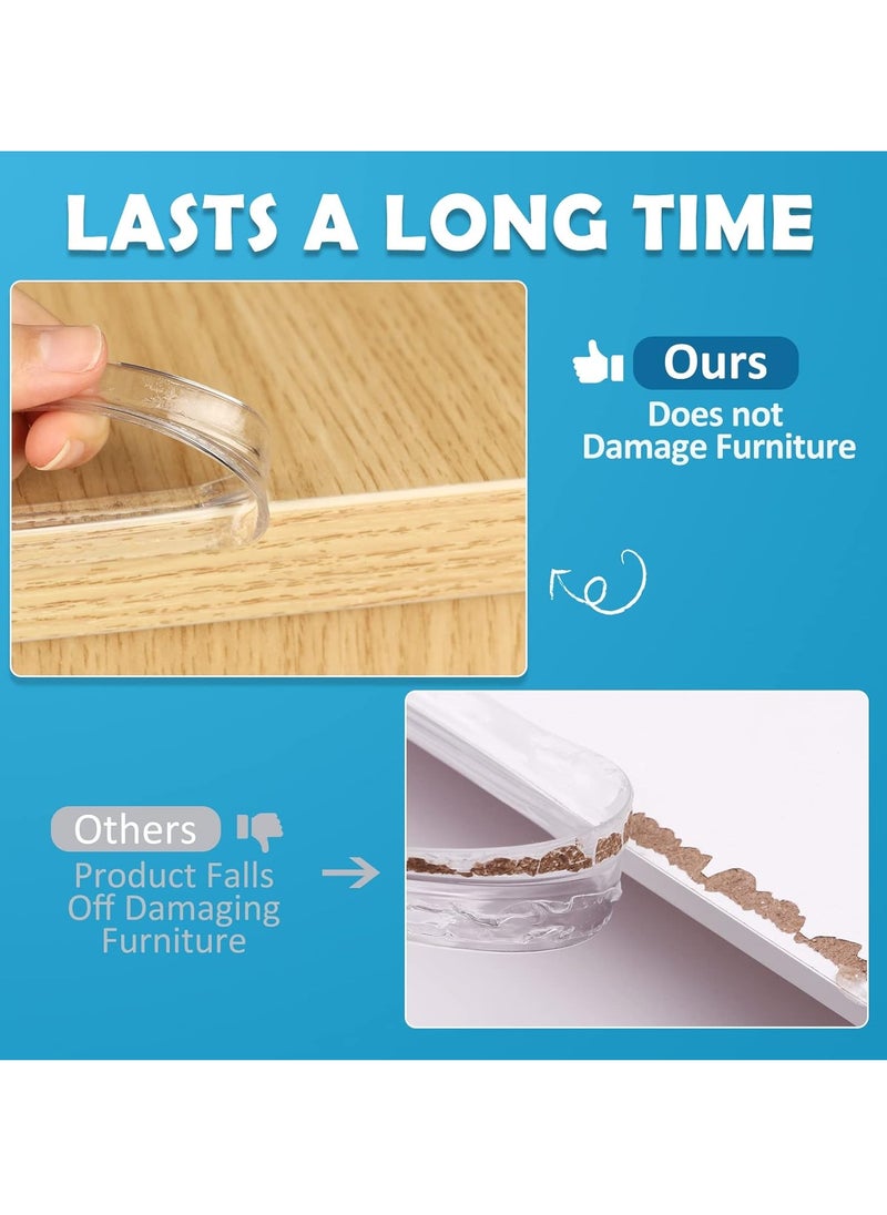 Tables Corner Guards Child Safety, Soft Silicone Bumper Strip Furniture Clear Toddler Edge Protectors Baby Proofing 20ft(6m)