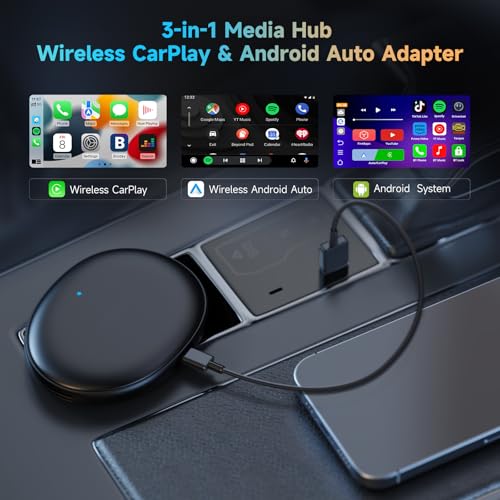 ATOTOZONE AD5 AI Box Wireless CarPlay Adapter & Android Auto, 2025 Upgrade Ai Box CarPlay Compatible with YouTube, AI DriveChat, Dual Wi-Fi, Dual BT, for OEM Wired CarPlay/Android Auto - Image 2
