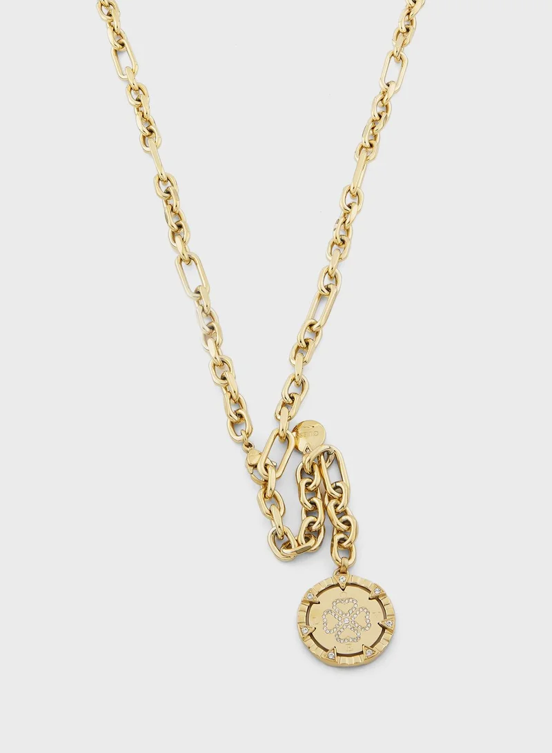 GUESS Round Harmony Double Layered Necklace