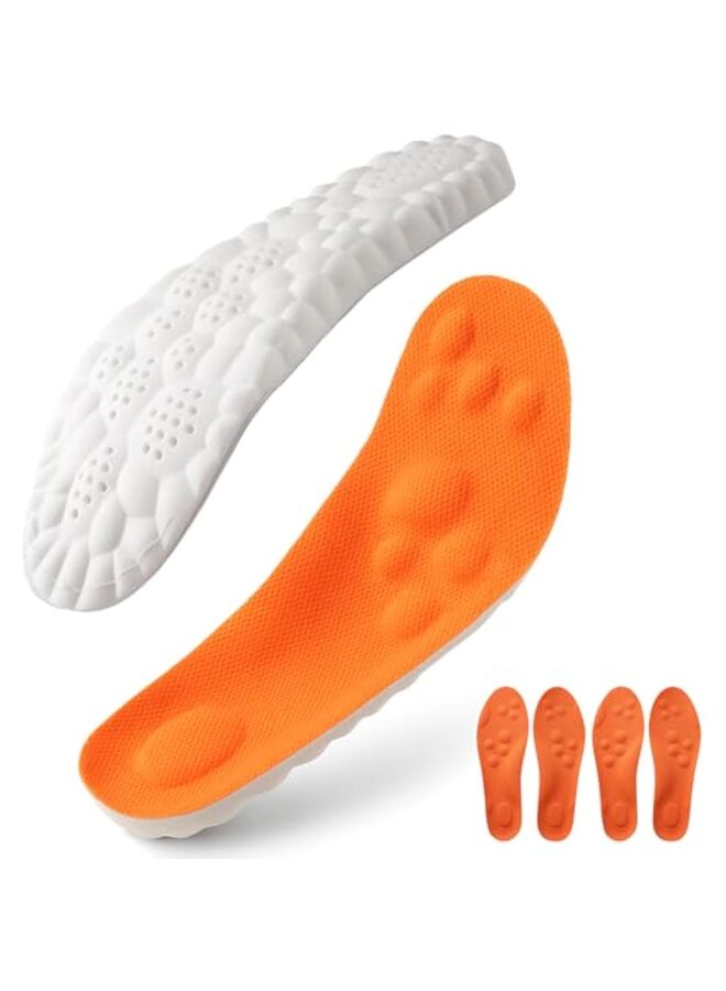 LAMAY Cloud Comfort Insoles for Men Women Ultra-Soft Shoe Soles with Memory Foam Cushioning Arch Support Inserts with Gel Pad for Running Walking Boot Shoes 37-38CM - Image 1