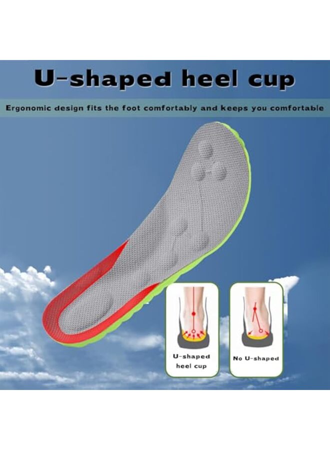 LAMAY Cloud Comfort Insoles for Men Women Ultra-Soft Shoe Soles with Memory Foam Cushioning Arch Support Inserts with Gel Pad for Running Walking Boot Shoes 37-38CM - Image 3