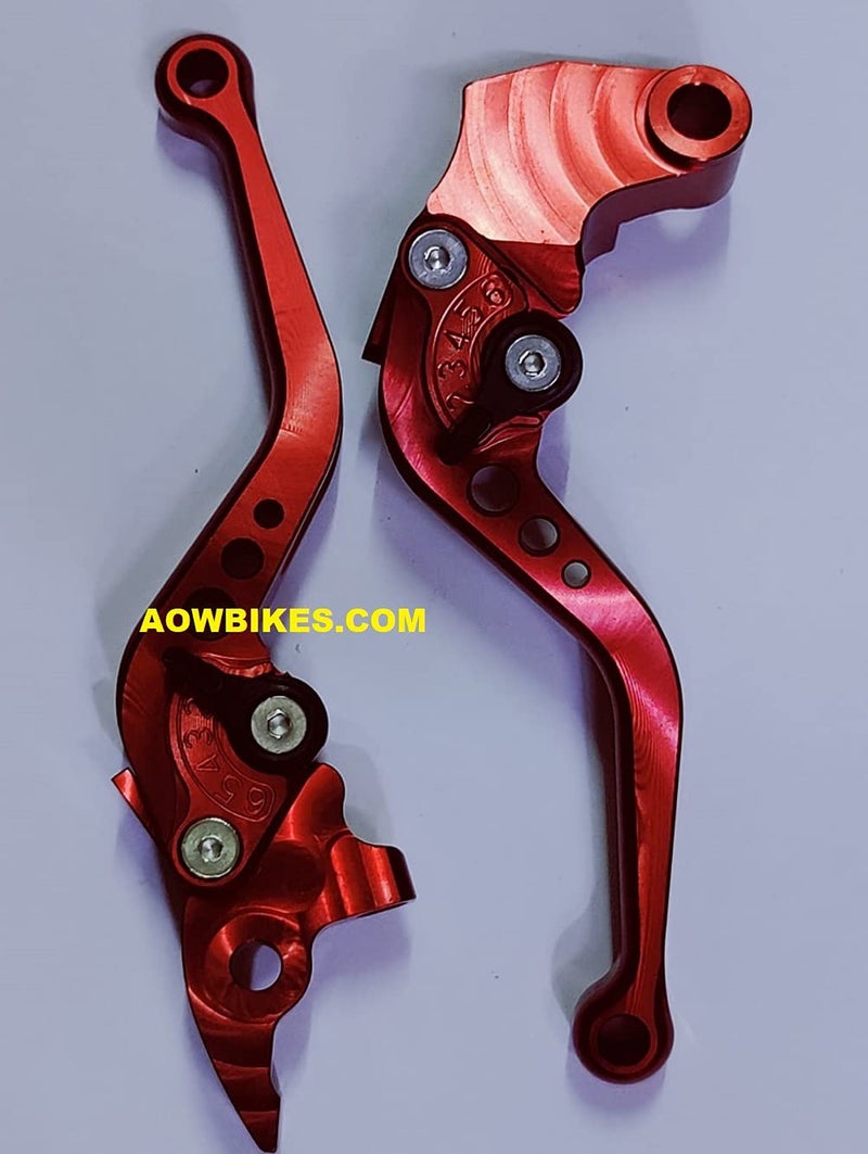 PA Yamaha MT15 Non-ABS Adjustable Brake Clutch Lever (Red) - Image 2