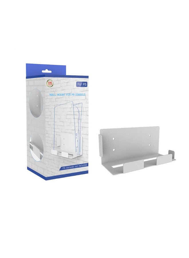 JYS Wall Mount for PS5, Wall Mount Bracket Set, with Screwdriver and Screws, Sturdy Metal Wall Hanging Holder, Stand for PS5 Gaming Console Disk, White  - Image 1