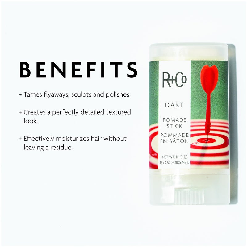 R+Co Dart Hair Wax Stick | Tame Flyaways, Sculpt & Polish | Long-Lasting Texture | Vegan + No Parabens - Image 2