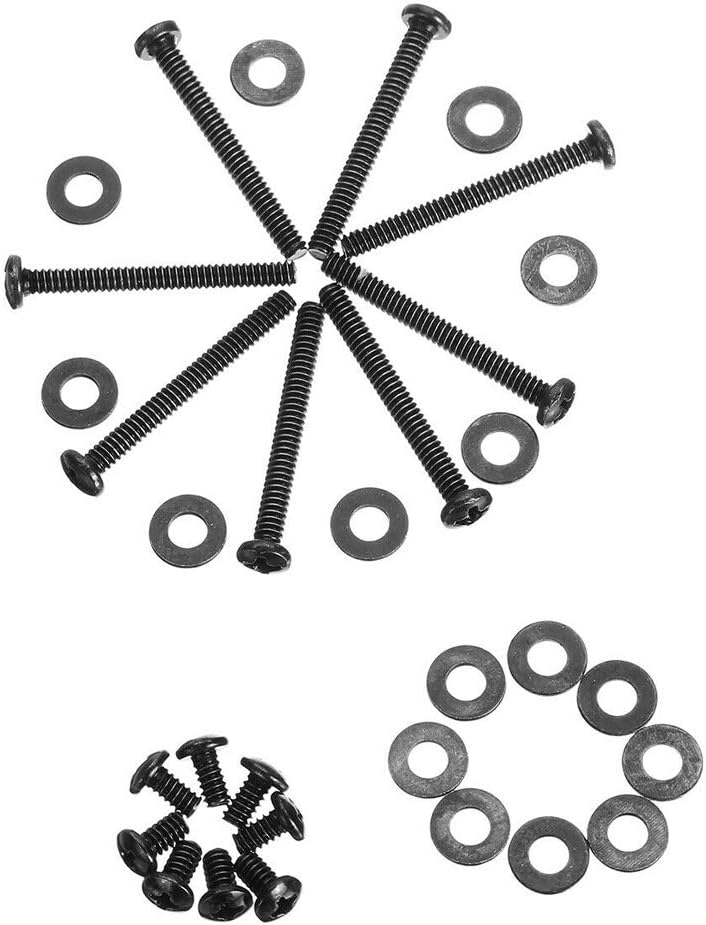 DENPETEC Water Cooling Radiator Fitting Screws Fan Mounting Screw Kit Durable Metal Water Cooling Radiator Screw Kit (Black) - Image 2