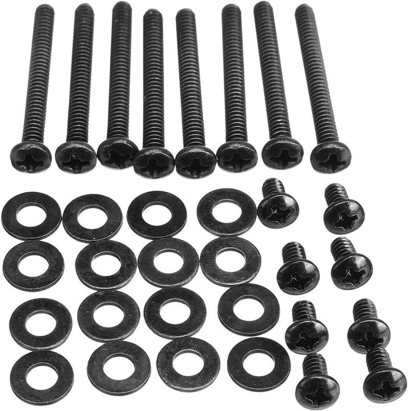 DENPETEC Water Cooling Radiator Fitting Screws Fan Mounting Screw Kit Durable Metal Water Cooling Radiator Screw Kit (Black) - Image 1