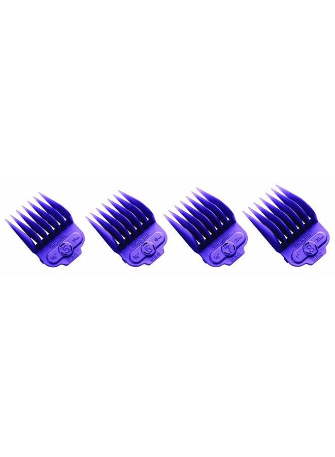 Andis 66320 Magnetic 4-Piece Comb Set - Perfect for Hair Cutting & Grooming – Sizes 5, 6, 7, 8 (5/8", 3/4", 7/8", 1") – Large, Purple - Image 3