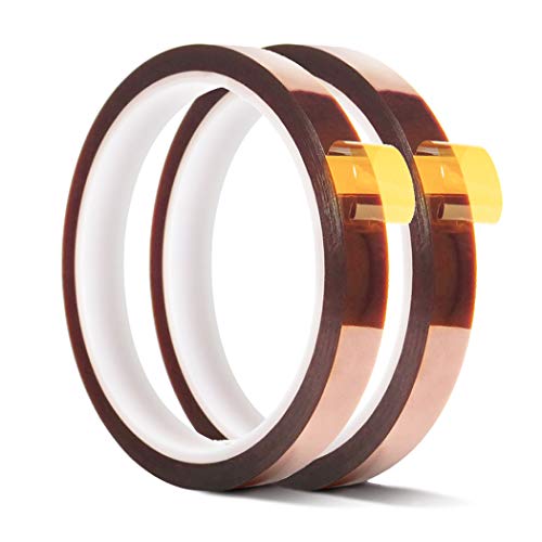 EQUTY BAYMERS 2 Rolls 10mm X 33m 108ft Heat Tape,Heat Resistant Tape,Heat Transfer Tape,Thermal Tape,Sublimation Tape,Heat Vinyl Press Tape,No Residue,High Temperature Tape,Electronics,Soldering,Circuit Board - Image 1