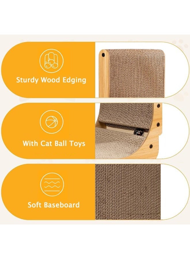 NeoStyle Cat Scratching Board, Indoor Cat Scratching Board with Catnip, Wear-resistant, Protect Furniture from Damage, Suitable for Cats (L Type) - Image 3