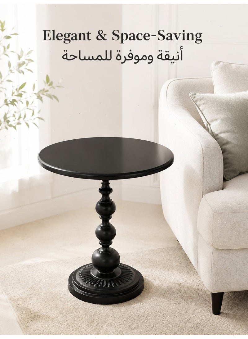 Pomefar Sofa Side Table, Coffee Table, Nordic Corner Small Table, Tea End table for Living Room, Bedroom, Black - Image 5