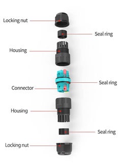 SYOSI Screw Free Outdoor Cable Connector, Waterproof Junction Box Screwless Cable Connector with Quick Installation, External Sleeve Coupler for Wire Diameter 9 - 12 mm, 3 Pole, Black, 4 Pack  - Image 3