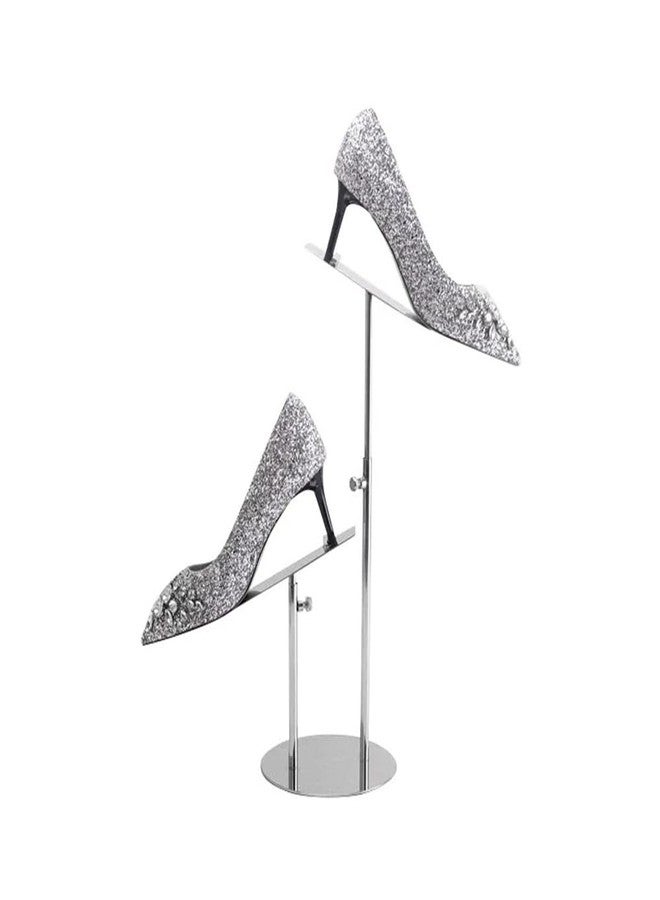 Mollytek Shoe Display Stand for Retail Store Stainless Steel Height Adjustable Countertop Double-Headed High Heel Shoe Display Risers Stand Rack for Vendors Photos - Image 1