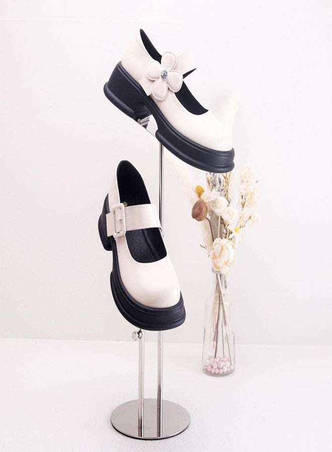 Mollytek Shoe Display Stand for Retail Store Stainless Steel Height Adjustable Countertop Double-Headed High Heel Shoe Display Risers Stand Rack for Vendors Photos - Image 4