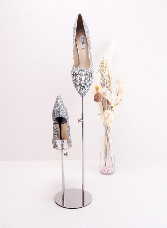 Mollytek Shoe Display Stand for Retail Store Stainless Steel Height Adjustable Countertop Double-Headed High Heel Shoe Display Risers Stand Rack for Vendors Photos - Image 3