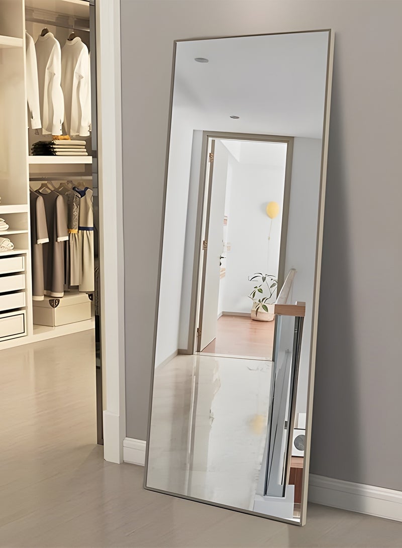 Taimi Large mirror with elegant design 155x45cm- Full length mirror with White metal frame and back stand - Its wonderful design is suitable for living rooms, dressing rooms and bedrooms  - Image 3