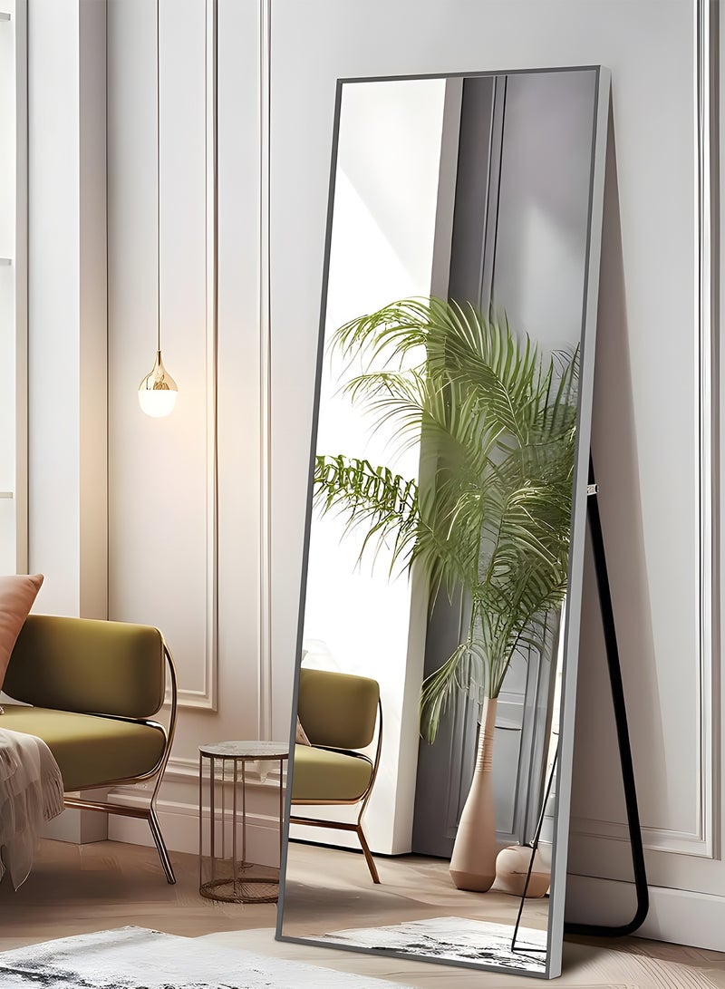 Taimi Large mirror with elegant design 155x45cm- Full length mirror with White metal frame and back stand - Its wonderful design is suitable for living rooms, dressing rooms and bedrooms  - Image 4