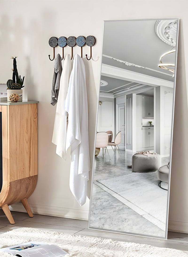 Taimi Large mirror with elegant design 155x45cm- Full length mirror with White metal frame and back stand - Its wonderful design is suitable for living rooms, dressing rooms and bedrooms  - Image 5