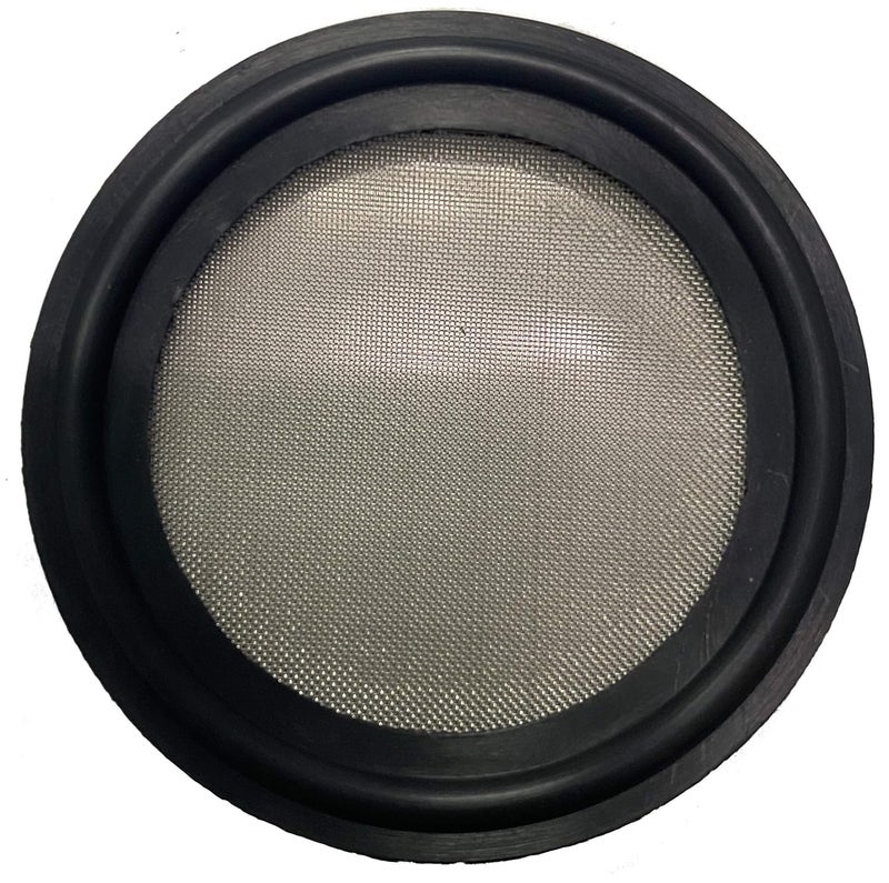 DR.COMPONENT 1.5" Sanitary Tri-Clamp Gaskets (Pack of 2), Bonded Type Screen (#80 Mesh/ 177 μm) Gaskets, Black FKM (Viton) - Image 1