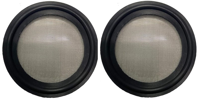 DR.COMPONENT 1.5" Sanitary Tri-Clamp Gaskets (Pack of 2), Bonded Type Screen (#80 Mesh/ 177 μm) Gaskets, Black FKM (Viton) - Image 2