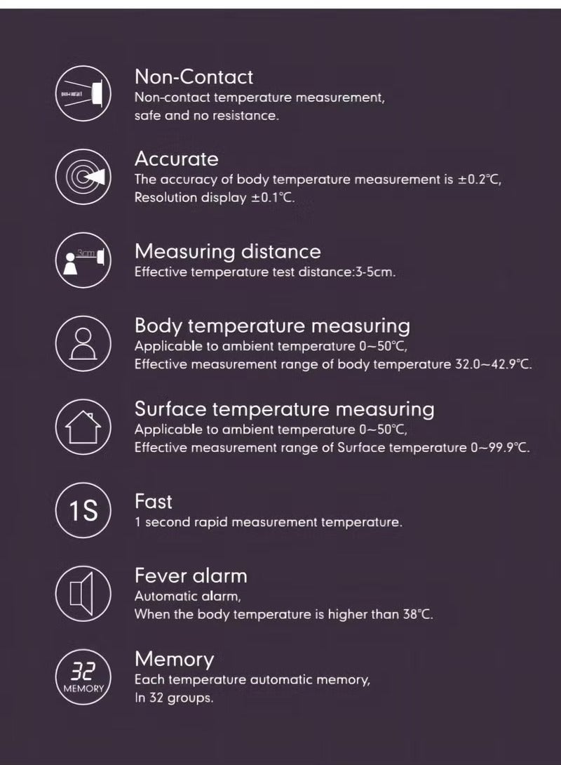 BONITO Electronic Infrared Thermometer, Backlit Infrared Thermometer Screen, Thermometer for Adults, Kids, Babies and Infants, Kids Thermometer  - Image 5