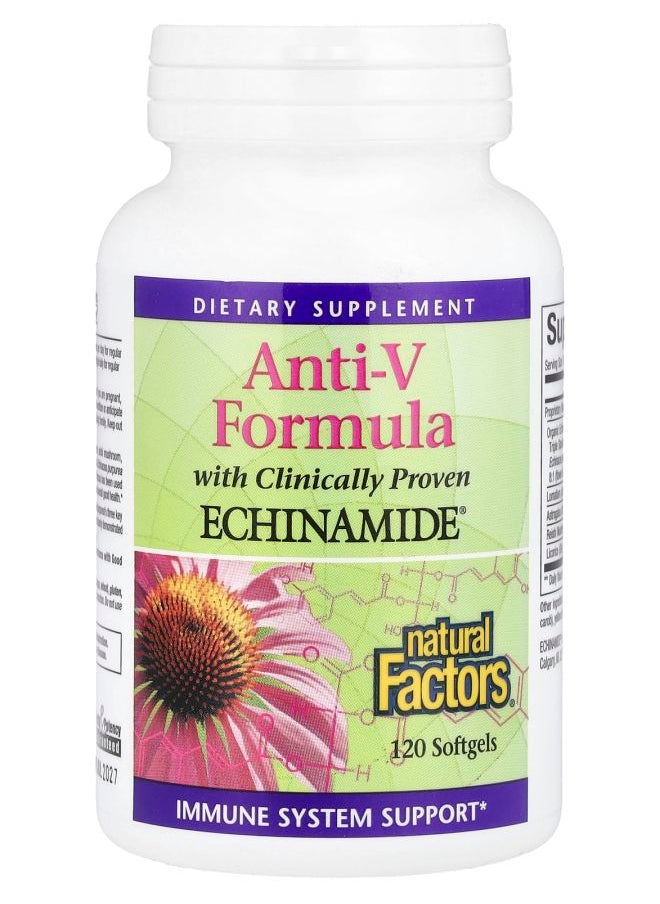 natural Factors - Anti-V Formula with Clinically Proven Echinamide® 120 Softgels - Image 1
