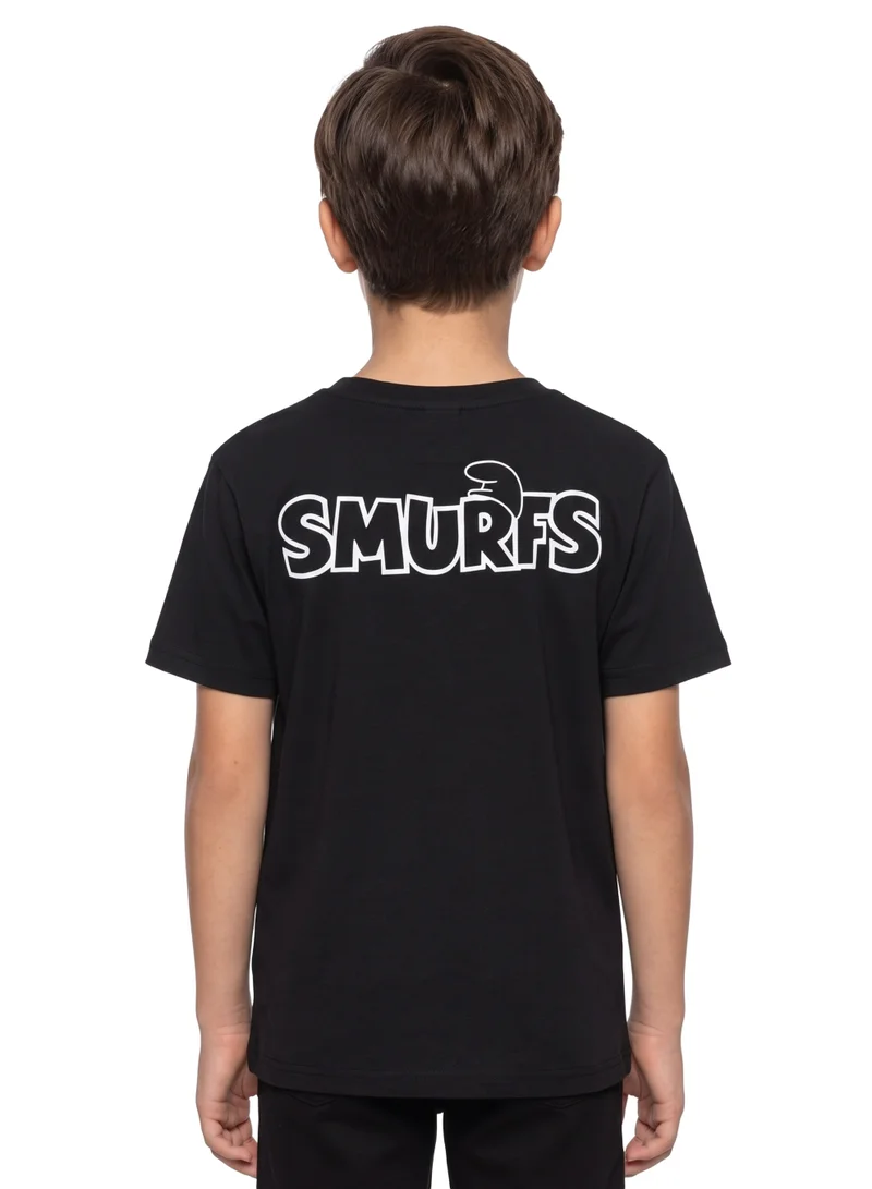السنافر The Smurfs “Team Up” Boys Regular T-Shirt | Character Graphic Print Casual Crew Neck Cotton Tee