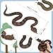 Lohoee 2Pcs Rubber Snakes Fake Snake Lifelike Rubbe Snake Keep Birds Away for Garden Scare Birds Prank April Fools Day or Halloween Decoration Props Style 1 - Image 4