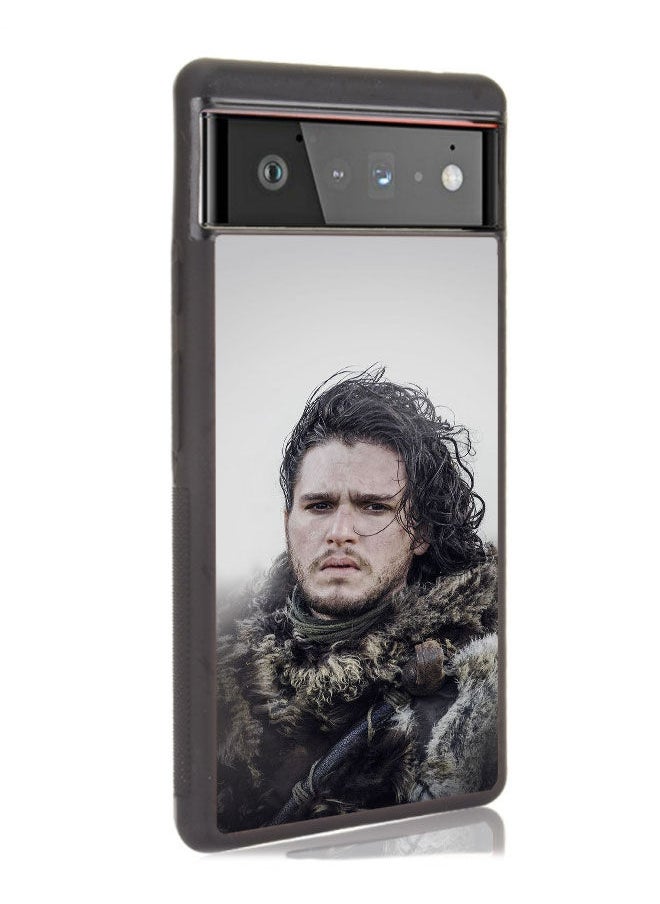 Okteq - TPU Protection and Hybrid Rigid Clear Back Cover Case Jon Snow for Google Pixel 6 Pro - Image 1