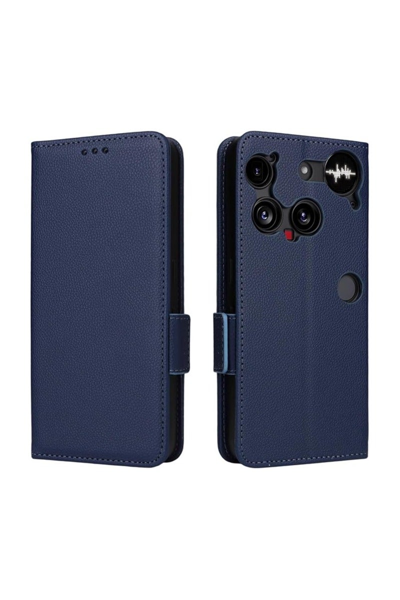 general Wallet-style protective case for Nothing Phone (3) - Magnetic clasp, ultra-thin leather flip wallet for Nothing Phone (3)