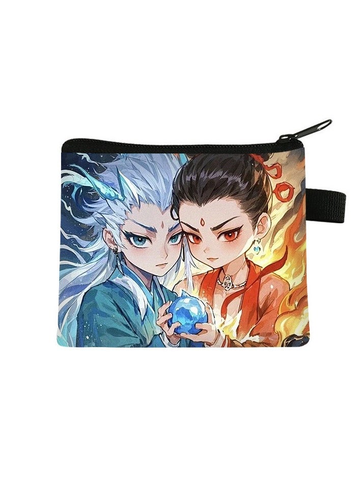 KUYING Nezha Children's Zero Wallet Mini Short Storage Bag 