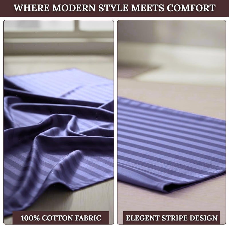 OSBED® Stripe 3 Piece Duvet Cover Set - Lavender, California King - Image 5
