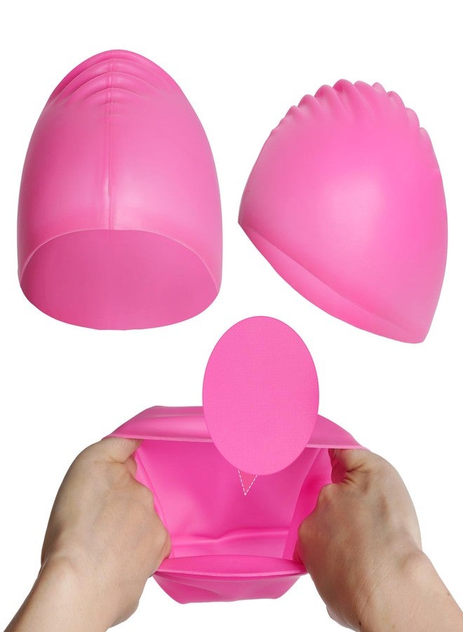 Tayfremn 3 Pieces Kids Swim Cap for Boys Girls Silicone Swimming Cap for Short Hair with Swimming Goggles and Nose Clip Pink Unisex Waterproof Bathing Caps for Age 3-15 Children Boys Girls(Pink) - Image 5