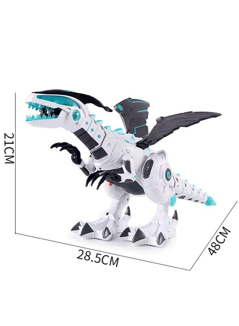 Gerenic Dinosaur RC Toy, Remote Control Animal Robot with Mist Spray, Electric Dinosaurs Toys, Walking Colorful Lights Mouth Spray Wings Tail Swing RC Robot, for Boys and Girls - Image 5