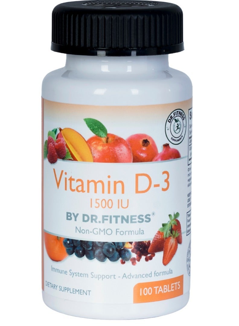 DR.FITNESS Vitamin D3 1500 IU -100 Tablets | Halal, Bone Strength & Immune System Booster | Made in USA & Zinc Immune Booster Support Dietary Supplement 50mg – 100 Tablets for Skin Health | Vegetarian Formula | Made in USA Bundle - Image 2