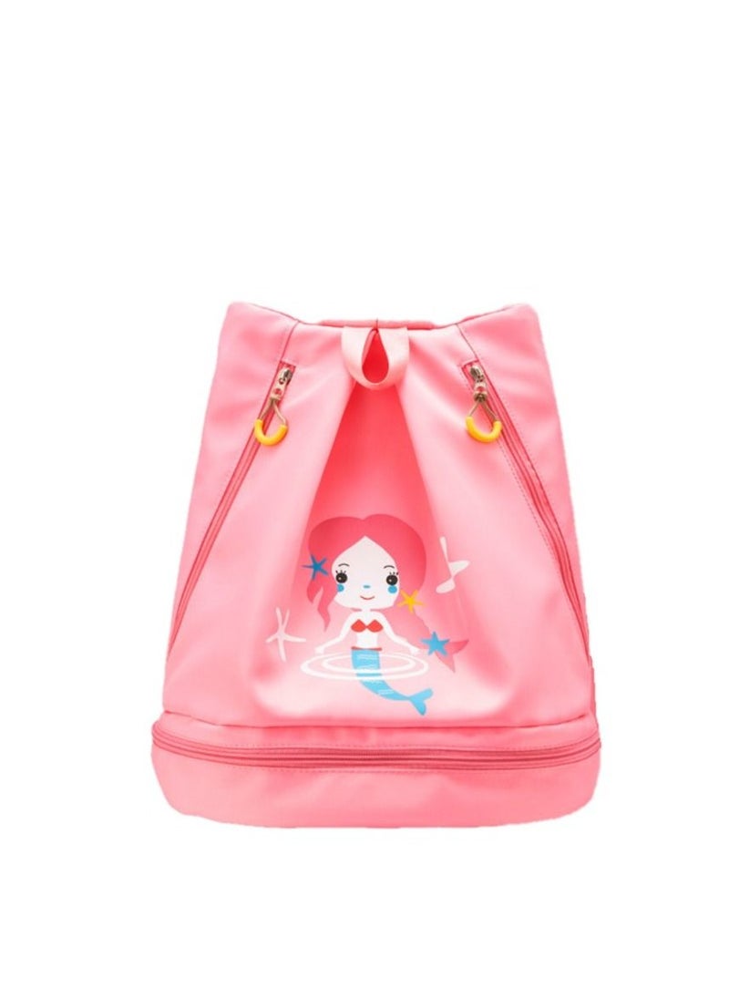 Generic - Children's Dry and Wet Separation Swimming Bag Portable Drawstring Backpack Waterproof Gym Sports Pool Beach Gear Bag - Image 1